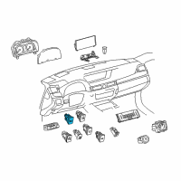 OEM 2015 Lexus IS350 Switch, Auto High Be Diagram - 84153-53011