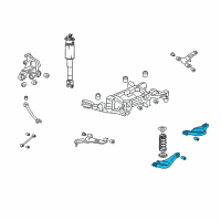 OEM 2006 Cadillac SRX Rear Suspension Lower Control Arm Diagram - 25768321