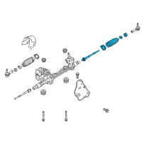 OEM 2018 Ford Special Service Police Sedan Inner Tie Rod Diagram - BB5Z-3280-A