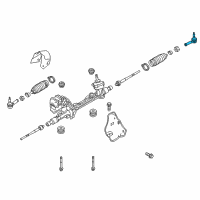 OEM Ford Police Interceptor Sedan Outer Tie Rod Diagram - BB5Z-3A130-B