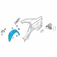 OEM 2012 Ford Fusion Wheelhouse Liner Diagram - 9E5Z-5428370-A