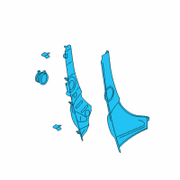 OEM 2007 Pontiac Solstice Quarter Pillar Trim Diagram - 25796025