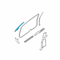 OEM 2013 Nissan Titan Garnish Assy-Front Pillar, RH Diagram - 76911-9FF0A