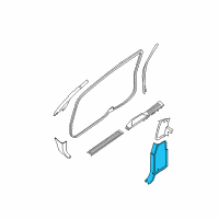 OEM 2015 Nissan Titan GARNISH-Lock Pillar , Lower RH Diagram - 76915-ZR00B