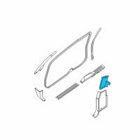 OEM 2010 Nissan Titan GARNISH-Lock Pillar, Upper RH Diagram - 76913-8S510