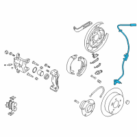 OEM Hyundai Tucson Sensor Assembly-Abs Real Wheel , RH Diagram - 95681-2S300