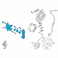 OEM 2013 Kia Sportage Rear Brake Caliper Kit, Left Diagram - 583102SA00