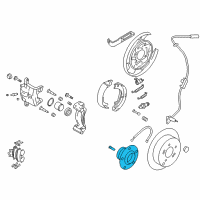 OEM Kia Cadenza Rear Wheel Hub & Bearing Assembly Diagram - 527303S200