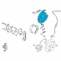 OEM 2010 Hyundai Tucson Plate Assembly-Rear Brake Back, LH Diagram - 58251-2S000