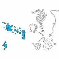 OEM 2011 Kia Sportage Rear Wheel Brake Assembly, Left Diagram - 582102S100