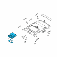 OEM 2006 Kia Amanti Lamp Assembly-S/GLASS Overhead Diagram - 928203F000NF