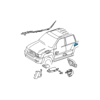 OEM 2007 Toyota 4Runner Rear Sensor Diagram - 89833-35010