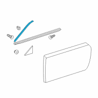 OEM 2011 Lexus IS250 Retainer, Roof Side Rail Weatherstrip, Front RH Diagram - 62361-53010