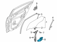 OEM 2022 Hyundai Ioniq 5 MOTOR ASSY-POWER WDO REG RR, RH Diagram - 83460-GI000