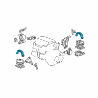 OEM 2013 Honda Pilot Stopper, FR. Engine Mount Diagram - 50835-SZA-A01