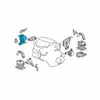 OEM 2005 Honda Odyssey Rubber Assy., Engine Side Mounting Diagram - 50820-SHJ-A03