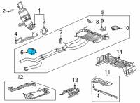 OEM 2022 Cadillac CT5 Muffler & Pipe Diagram - 85120350