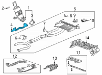 OEM 2022 Cadillac CT5 Converter & Pipe Brace Diagram - 12680623
