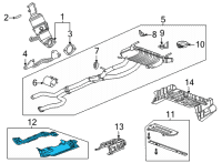 OEM 2022 Cadillac CT5 Heat Shield Diagram - 84722887