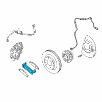 OEM 2005 GMC Envoy XL Bracket, Front Brake Caliper Diagram - 88964429