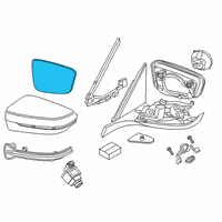 OEM 2022 BMW 740i Mirror Glas, Convex, Right Diagram - 51-16-7-947-274