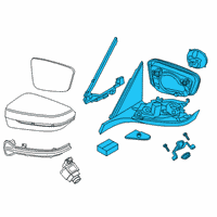 OEM 2021 BMW 740i Heated Outside Mirror, Memory Bus, Right Diagram - 51-16-7-471-866