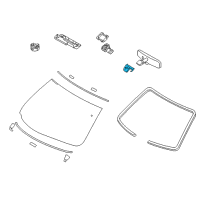 OEM Infiniti M37 Inside Mirror Cover Diagram - 96326-1MA3A