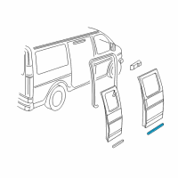 OEM GMC Savana 2500 Lower Weatherstrip Diagram - 25821989