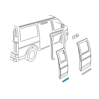 OEM 2007 Chevrolet Express 3500 Lower Weatherstrip Diagram - 23345375