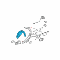 OEM 2008 Toyota Avalon Wheelhouse Liner Diagram - 65638-AC010