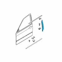 OEM 2003 BMW 325i Window Frame Cover, Front Left Door Diagram - 51-33-8-160-969