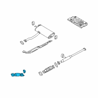 OEM Hyundai Tucson Front Muffler Assembly Diagram - 28610-2S150