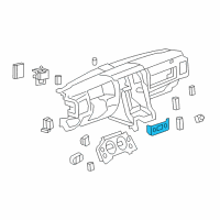 OEM Hummer H2 Control Asm-Heater & A/C (W/ Rear Window Defogger Diagram - 20777073