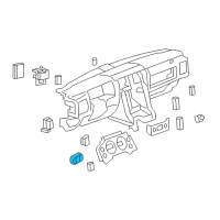 OEM Hummer Switch Asm-Headlamp & Instrument Panel Lamp Dimmer & Dome Lamp *Ebony Diagram - 25878879