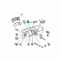 OEM 2008 Toyota Sequoia Hazard Switch Diagram - 84332-0C011