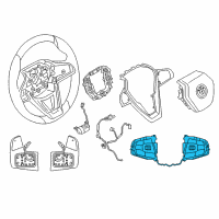 OEM 2017 BMW 740i Multifunct Steering Wheel Switch Diagram - 61-31-9-388-735