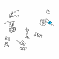 OEM Lexus ES300 INSULATOR, Engine Mounting Diagram - 12371-62050