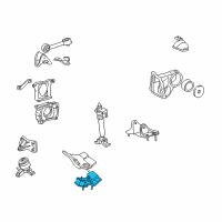 OEM Lexus ES300 Insulator, Engine Mounting, LH(For Transverse Engine) Diagram - 12372-62070