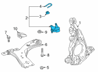 Genuine Toyota Highlander Lower Ball Joint diagram