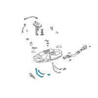 OEM 1999 Toyota Tacoma Fuel Tank Mount Strap Diagram - 77601-35050