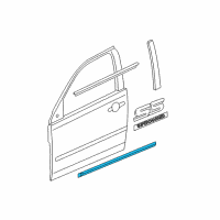 OEM Chevrolet Cobalt Body Side Molding Diagram - 15234523