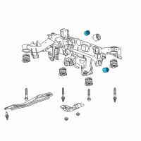 OEM 2017 Cadillac CTS Suspension Crossmember Bushing Diagram - 23208474