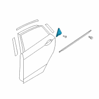 OEM 2013 Hyundai Elantra GT Moulding Assembly-Rear Door Delta, LH Diagram - 83830-A5000