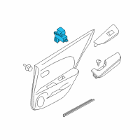 OEM 2012 Nissan Maxima Switch Assy-Power Window, Rear Diagram - 25411-JA00A