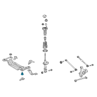 OEM Toyota Camry Suspension Crossmember Lower Insulator Diagram - 52271-33040
