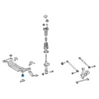 OEM 2007 Toyota Camry Suspension Crossmember Lower Insulator Diagram - 52271-33040