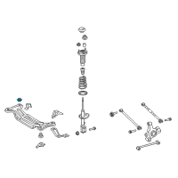 OEM 2008 Toyota Camry Suspension Crossmember Upper Insulator Diagram - 52281-33010