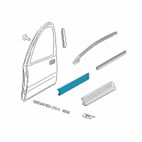 OEM 2000 Pontiac Grand Am Molding Asm, Front Side Door Center Diagram - 12365268