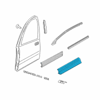 OEM 2000 Pontiac Grand Am Molding Asm, Front Side Door Center *Paint To Mat Diagram - 12365260