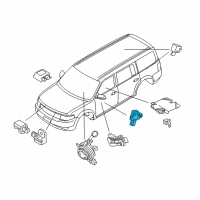 OEM 2012 Lincoln MKS Side Sensor Diagram - CT4Z-14B345-A